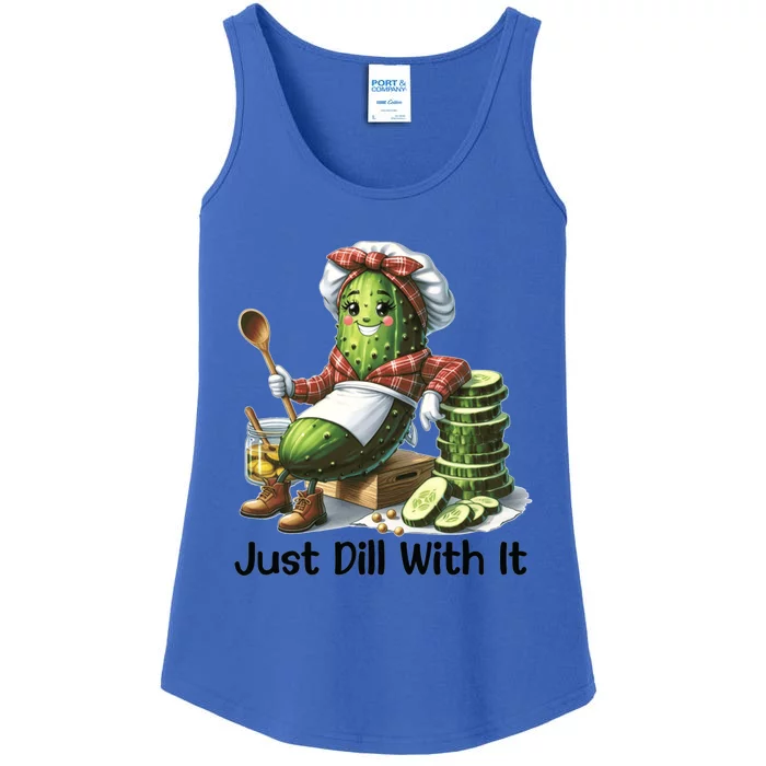 Pickle Lover Just Dill With It Mom Pickle Funny Gift Ladies Essential Tank