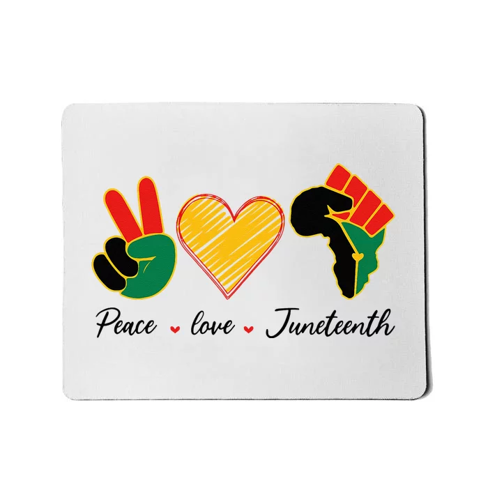 Peace Love Junenth Pride Black Girl Black Queen & King Mousepad