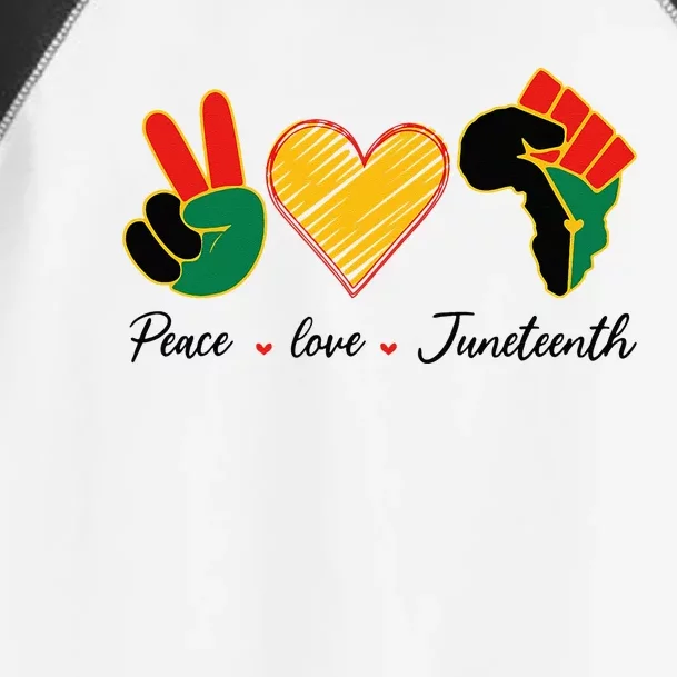 Peace Love Junenth Pride Black Girl Black Queen & King Toddler Fine Jersey T-Shirt