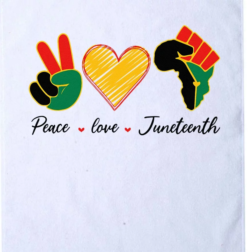 Peace Love Junenth Pride Black Girl Black Queen & King Platinum Collection Golf Towel