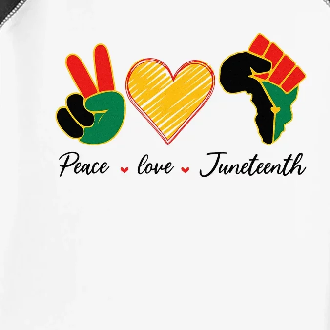 Peace Love Junenth Pride Black Girl Black Queen & King Infant Baby Jersey Bodysuit