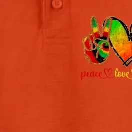 Peace Love Juneteenth Black Pride Freedom Gift Dry Zone Grid Performance Polo