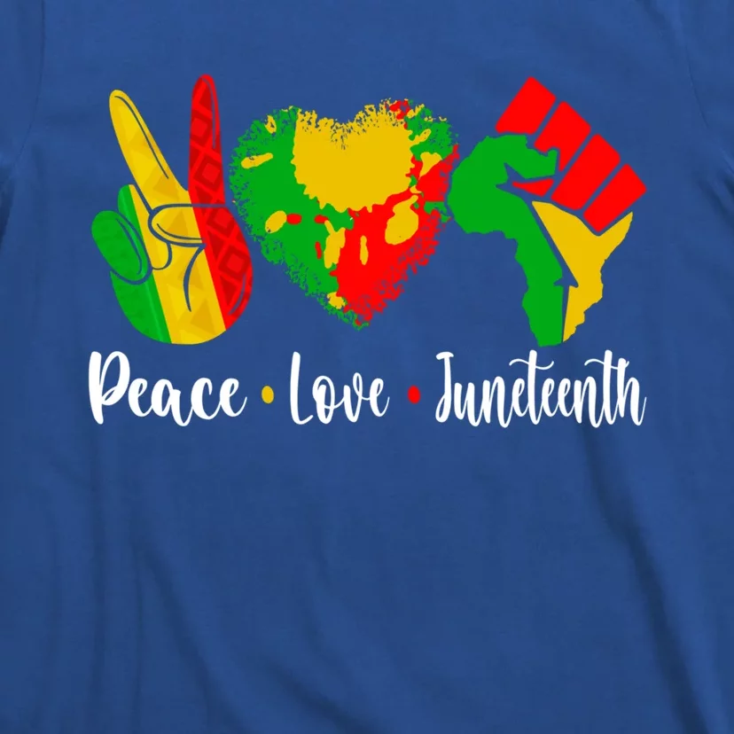 Peace Love Juneteenth Funny Black History Month Graphic Funny Gift T-Shirt