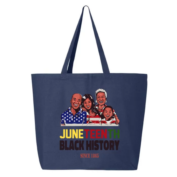 Peace Love Juneteenth Black History Family Pride Freedom Gift 25L Jumbo Tote