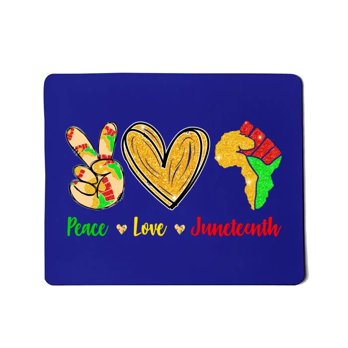 Peace Love Juneteenth Black History Month Pride Afro African Gift Mousepad