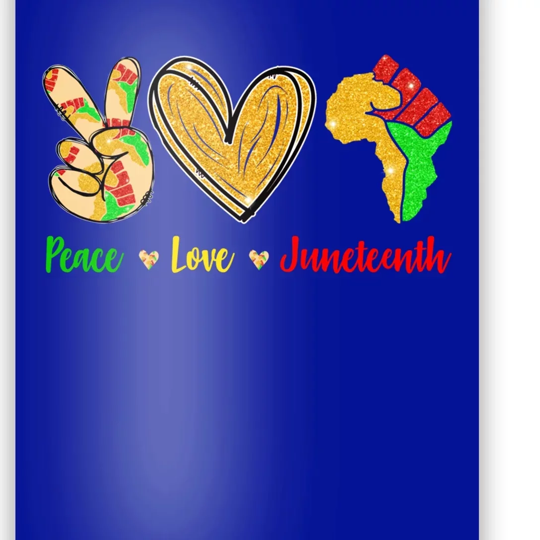 Peace Love Juneteenth Black History Month Pride Afro African Gift Poster