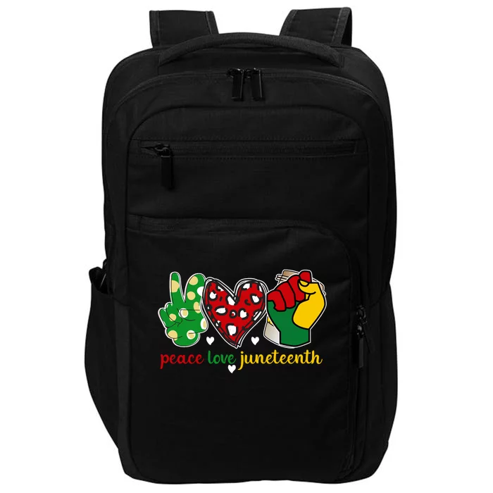 Peace Love Juneteenth Celebration Artwork Impact Tech Backpack