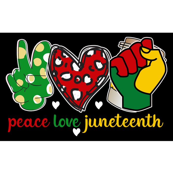 Peace Love Juneteenth Celebration Artwork Bumper Sticker