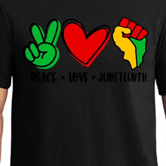 Peace Love Juneteenth Black History Month Pride Afro African Gift Pajama Set