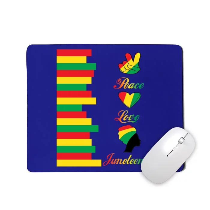 Peace Love Juneteenth Black Pride Freedom Independence Day Gift Mousepad