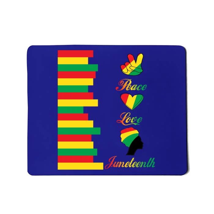 Peace Love Juneteenth Black Pride Freedom Independence Day Gift Mousepad