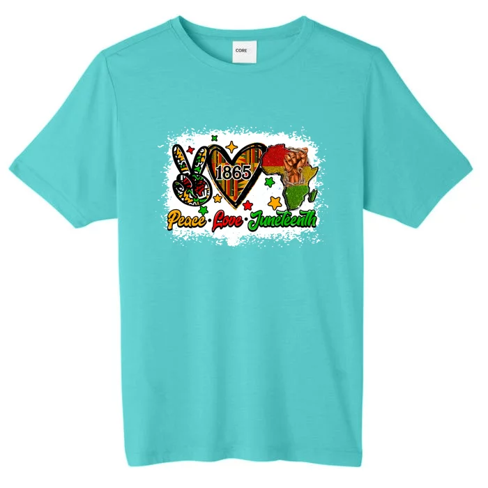 Peace Love Juneteenth Fist Black Celebrating 1865 Gift ChromaSoft Performance T-Shirt