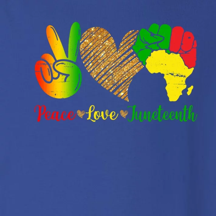 Peace Love Juneteenth Black History Pride African American Meaningful Gift Toddler Long Sleeve Shirt