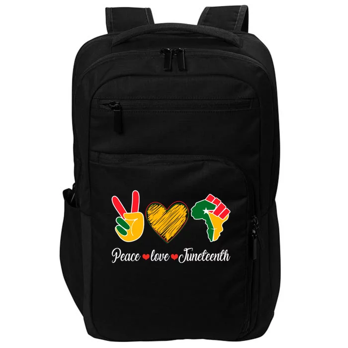 Peace Love Juneteenth Freedom Black History Month African Great Gift Impact Tech Backpack