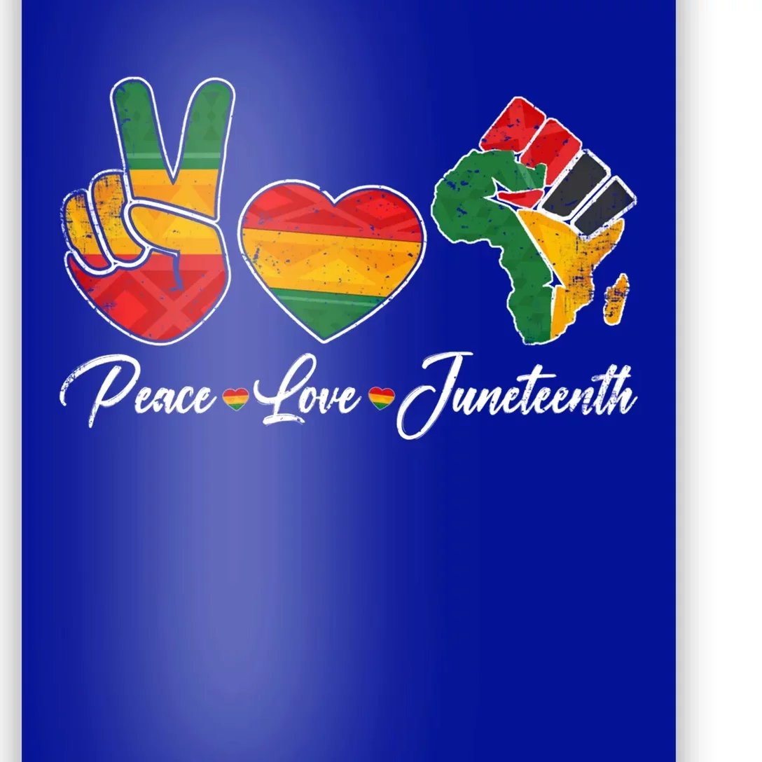 Peace Love Juneteenth Freedom Black History Independence Day Gift Poster