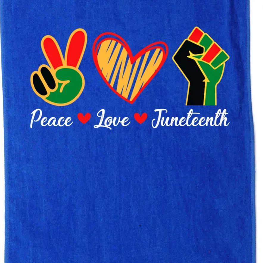 Peace Love Juneteenth Freedom Black Independence Day African Gift Platinum Collection Golf Towel