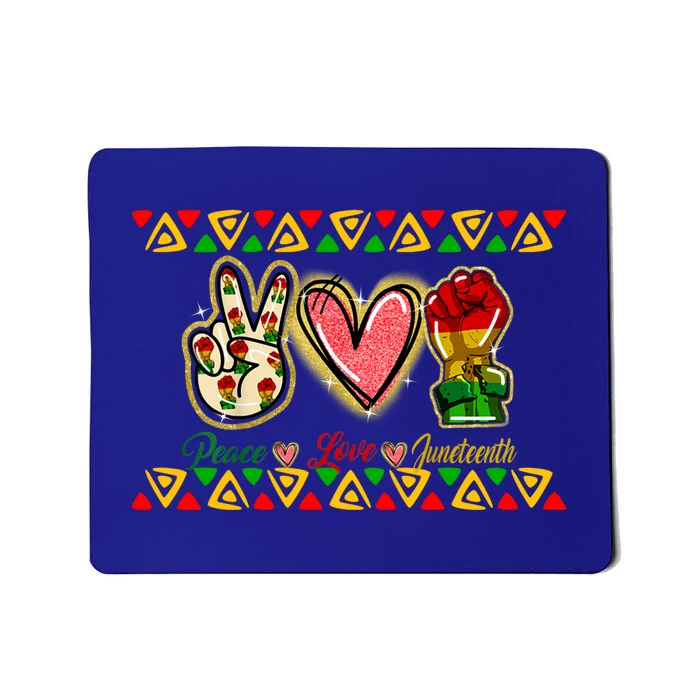 Peace Love Juneteenth Freeish Black History Black Culture Funny Gift Mousepad