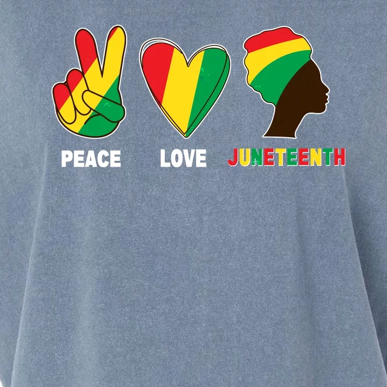 Peace Love Juneteenth Garment-Dyed Women's Muscle Tee