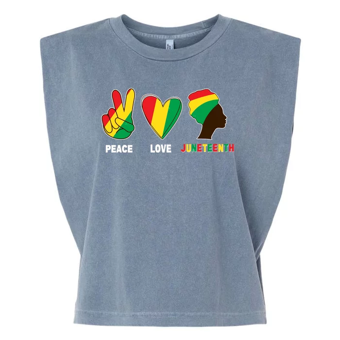 Peace Love Juneteenth Garment-Dyed Women's Muscle Tee