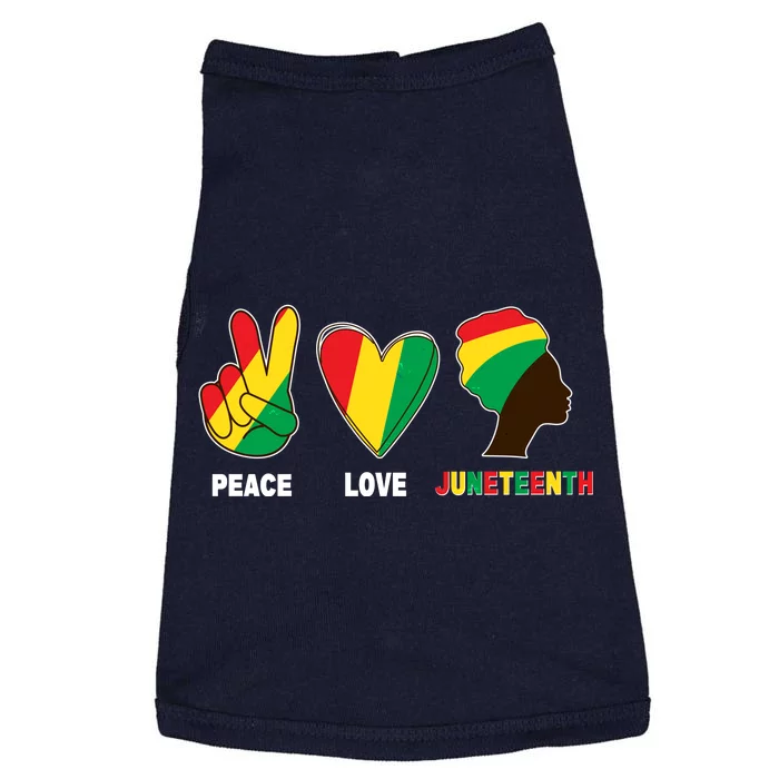 Peace Love Juneteenth Doggie Tank