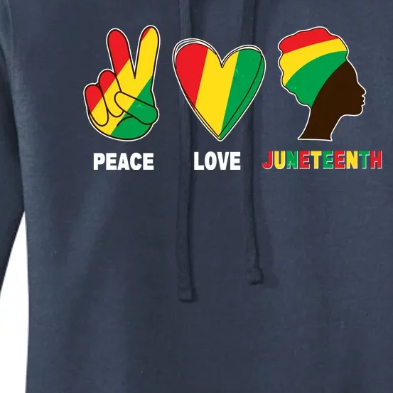 Peace Love Juneteenth Women's Pullover Hoodie