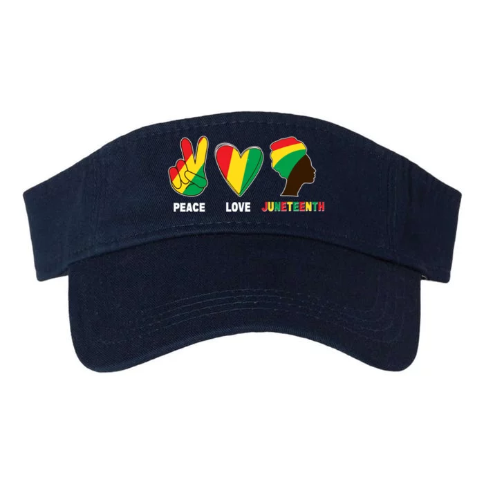 Peace Love Juneteenth Valucap Bio-Washed Visor