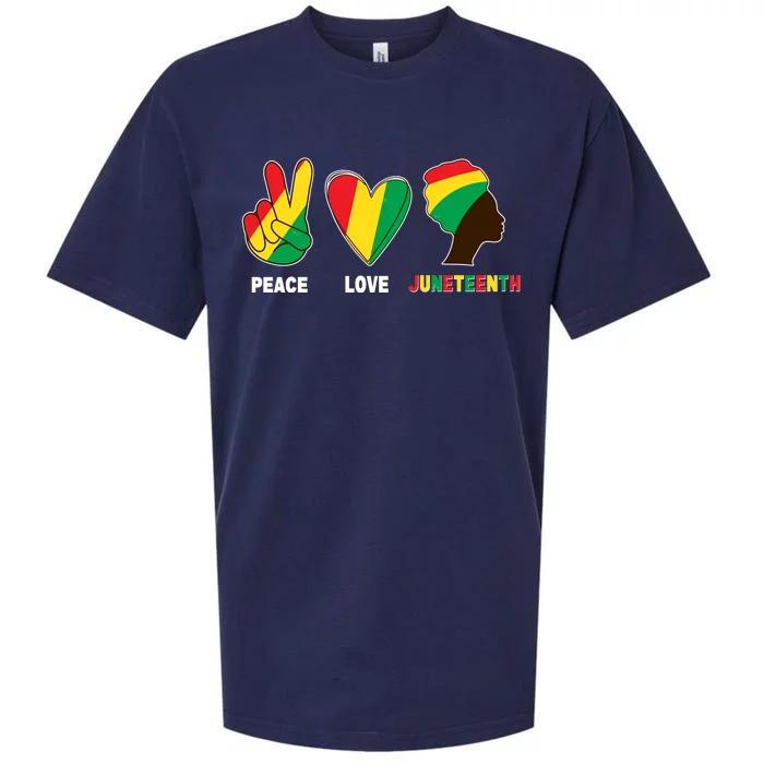 Peace Love Juneteenth Sueded Cloud Jersey T-Shirt