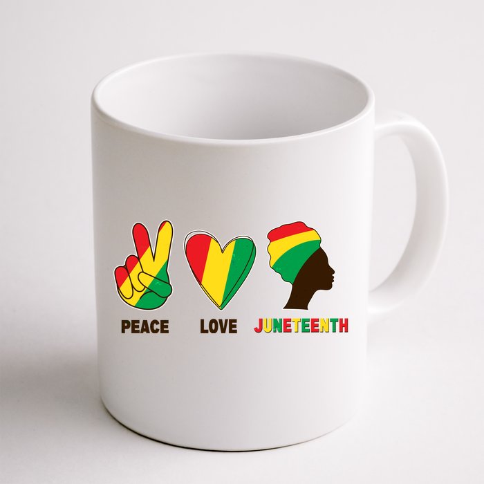 Peace Love Juneteenth Front & Back Coffee Mug