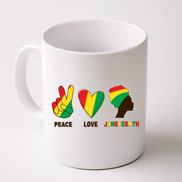 Peace Love Juneteenth Front & Back Coffee Mug