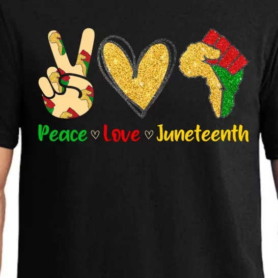 Peace Love Juneteenth Funny Black History Month Clothing Great Gift Pajama Set