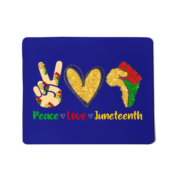 Peace Love Juneteenth Funny Black History Month Clothing Great Gift Mousepad