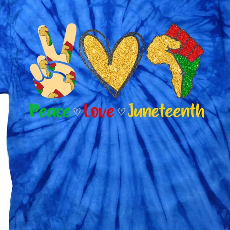 Peace Love Juneteenth Funny Black History Month Clothing Great Gift Tie-Dye T-Shirt