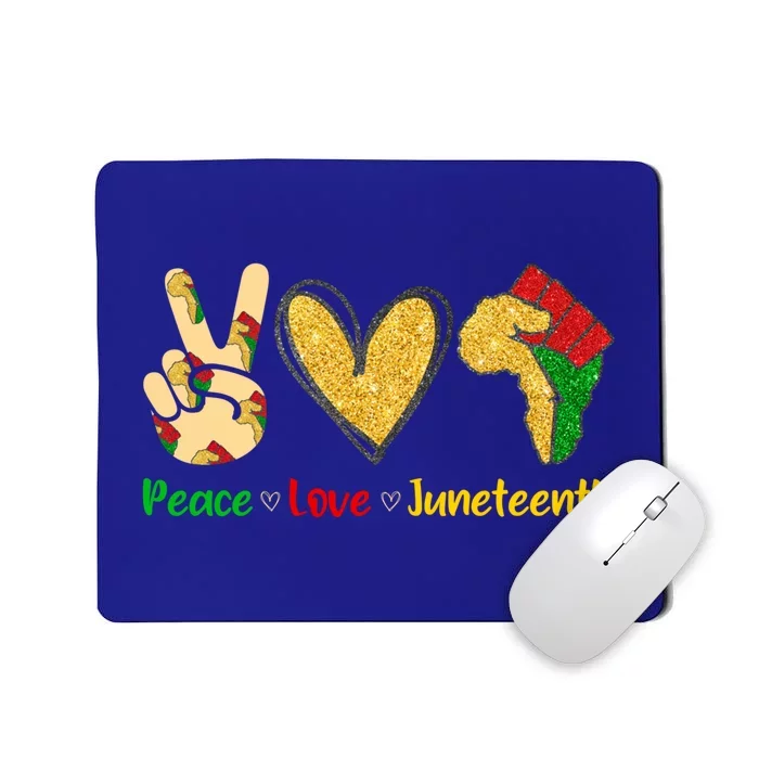 Peace Love Juneteenth Funny Black History Month Clothing Cool Gift Mousepad