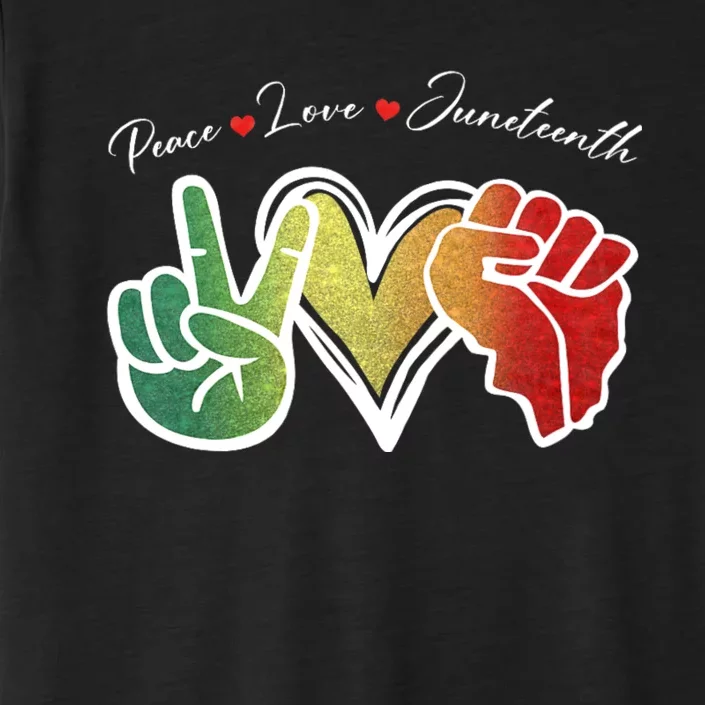 Peace Love Juneteenth Black Pride Freedom 1865 ChromaSoft Performance T-Shirt