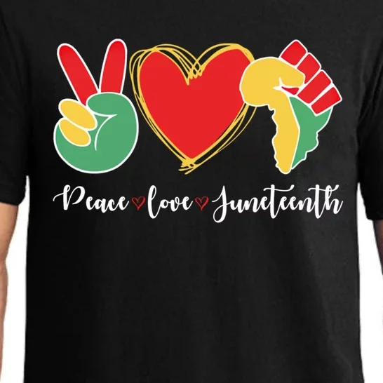 Peace Love Juneteenth Independence Day Black History Melanin Gift Pajama Set