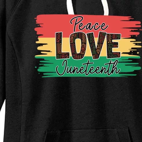 Peace Love Junenth 1865 Gift Women's Fleece Hoodie