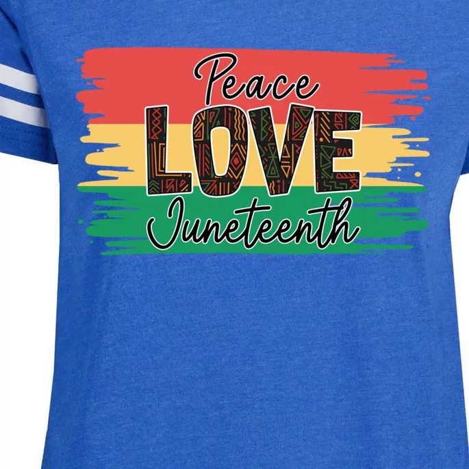 Peace Love Junenth 1865 Gift Enza Ladies Jersey Football T-Shirt