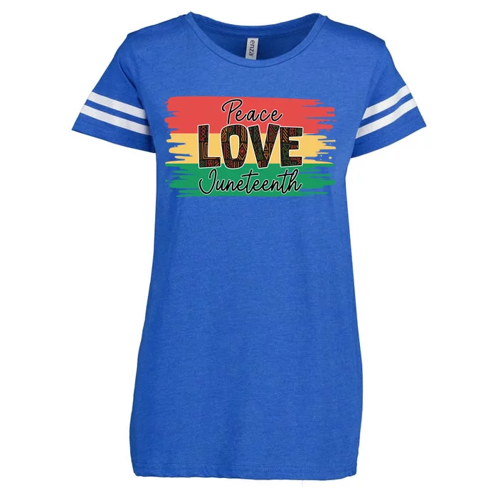 Peace Love Junenth 1865 Gift Enza Ladies Jersey Football T-Shirt