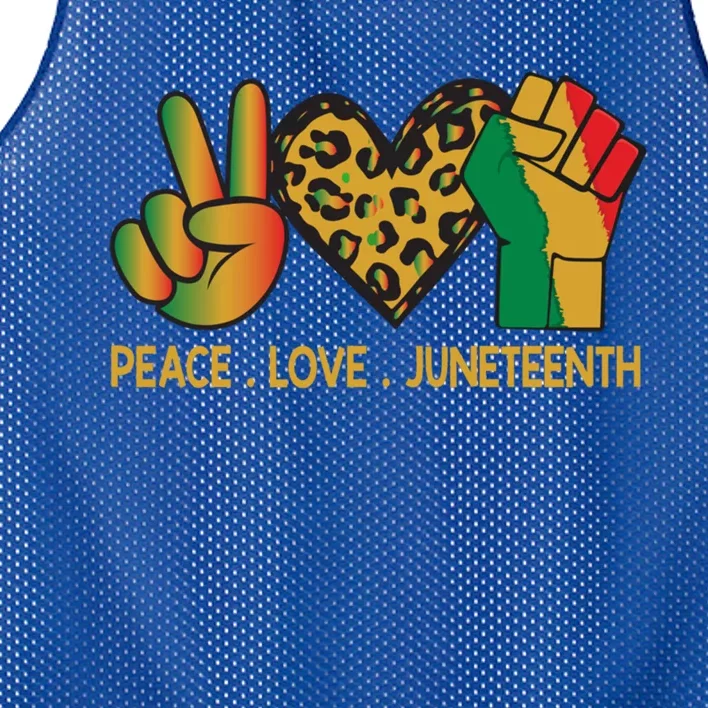 Peace Love Junenth June 19th 1865 Junenth Freedom Day Cool Gift Mesh Reversible Basketball Jersey Tank