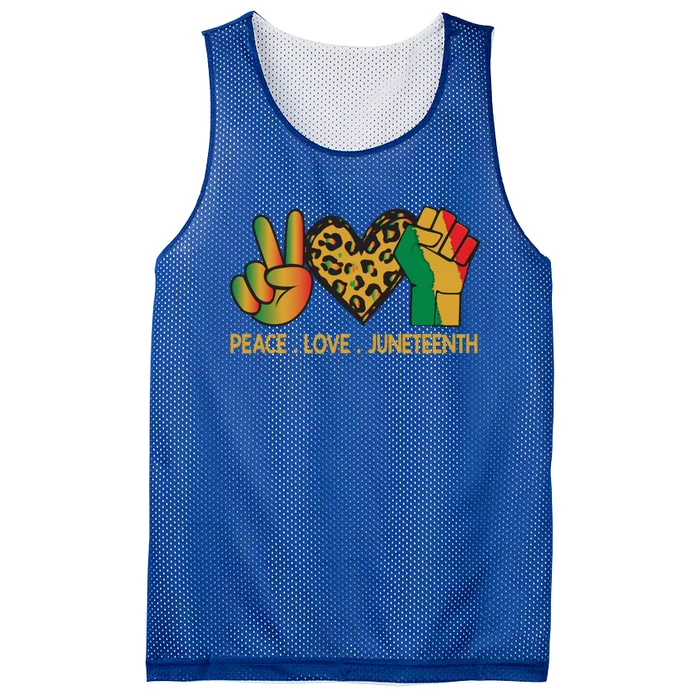 Peace Love Junenth June 19th 1865 Junenth Freedom Day Cool Gift Mesh Reversible Basketball Jersey Tank