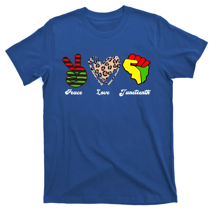 Peace Love Juneteenth Gift T-Shirt