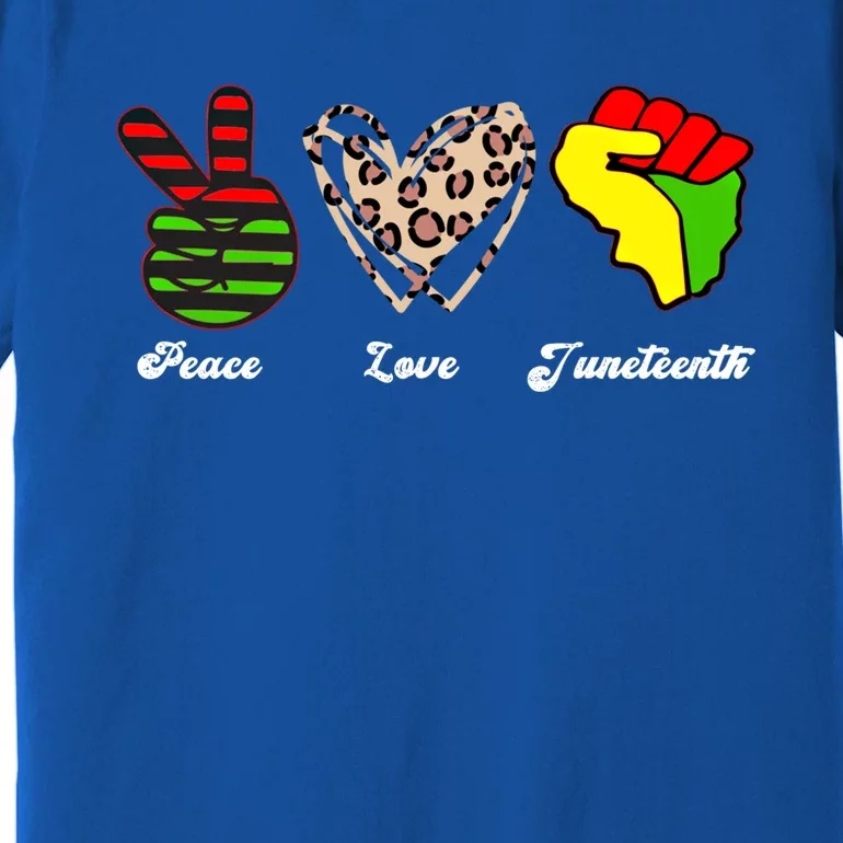 Peace Love Juneteenth Gift Premium T-Shirt