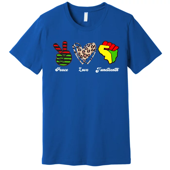 Peace Love Juneteenth Gift Premium T-Shirt