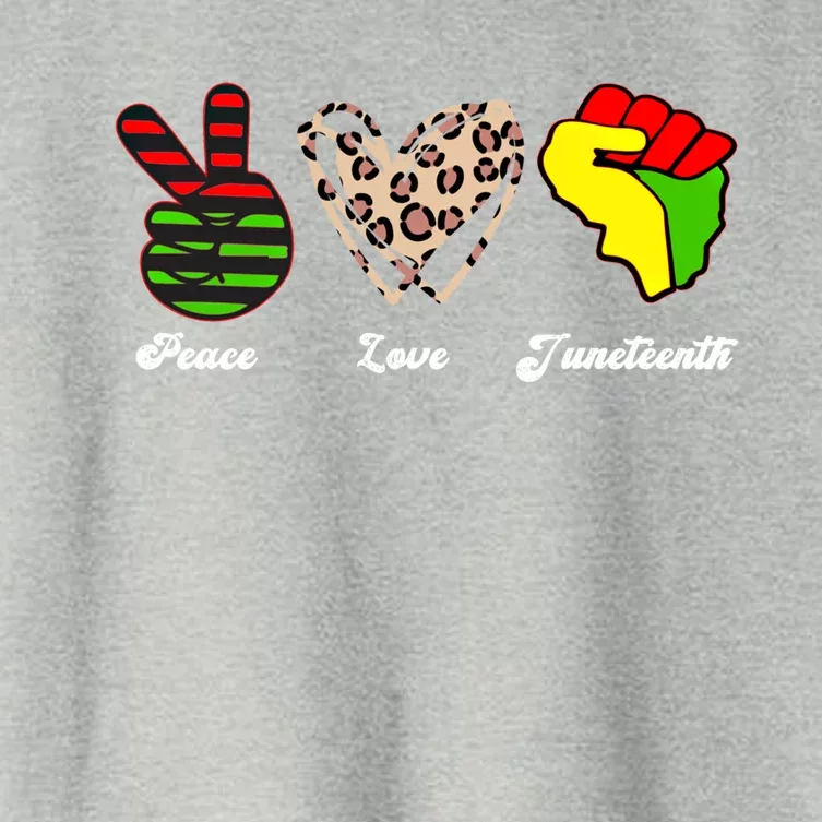 Peace Love Juneteenth Gift Women's Crop Top Tee