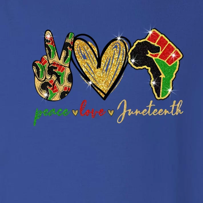 Peace Love Juneteenth Gift Toddler Long Sleeve Shirt