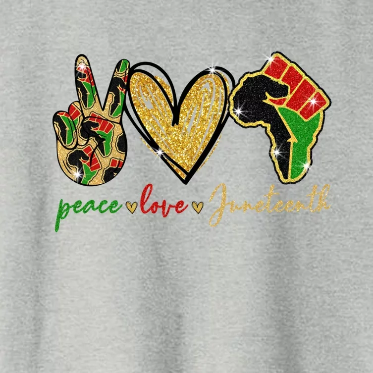 Peace Love Juneteenth Gift Women's Crop Top Tee