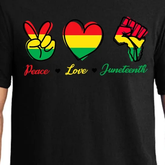 Peace Love Juneteenth Black Freedom 1865 Gift Pajama Set