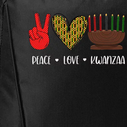 Peace Love Kwanzaa Pajamas African Happy Kwanzaa Matching City Backpack