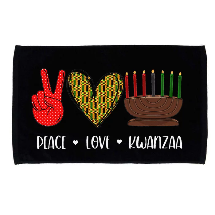 Peace Love Kwanzaa Pajamas African Happy Kwanzaa Matching Microfiber Hand Towel