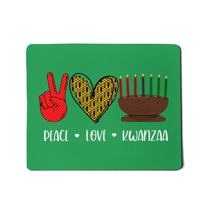 Peace Love Kwanzaa Pajamas African Happy Kwanzaa Matching Mousepad